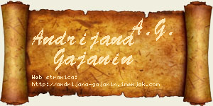 Andrijana Gajanin vizit kartica